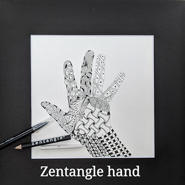 Zentangle Hand Art Party